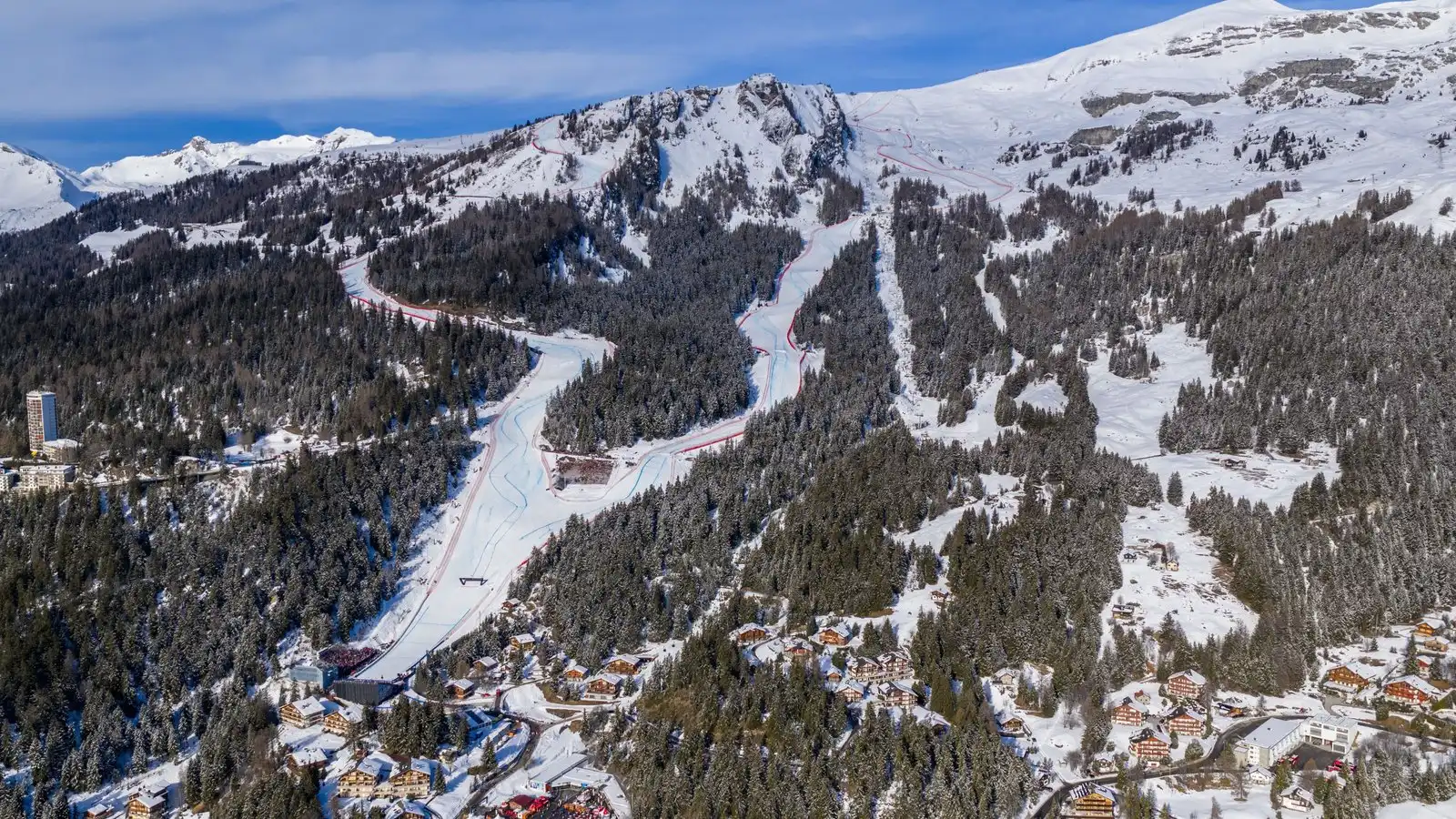 The FIS race track at Crans Montana for the 2027 World Championships.