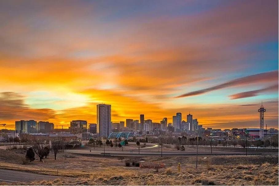 Denver at sunset