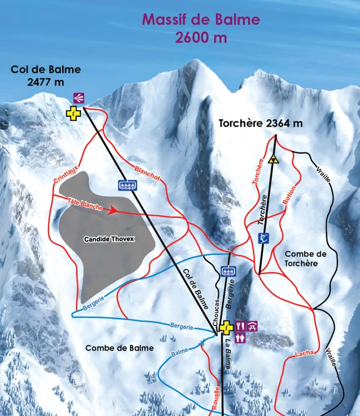 Location of the new zone at La Clusaz