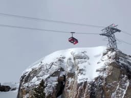 The summit of the legendary Jackson Hole aerial tram.