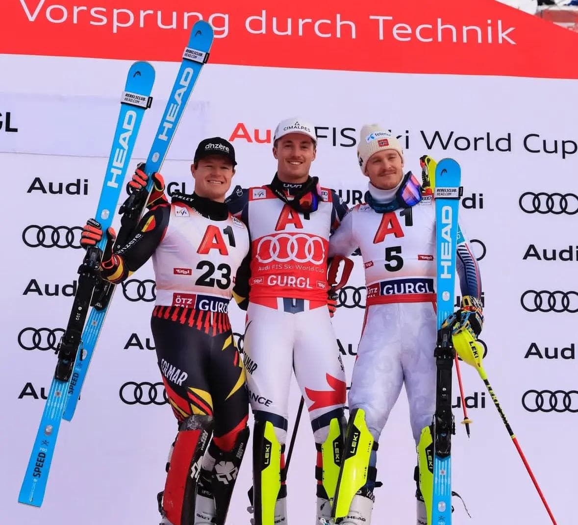 Underdog Podium Shakes Up FIS Slalom World Cup in Gurgl, Austria