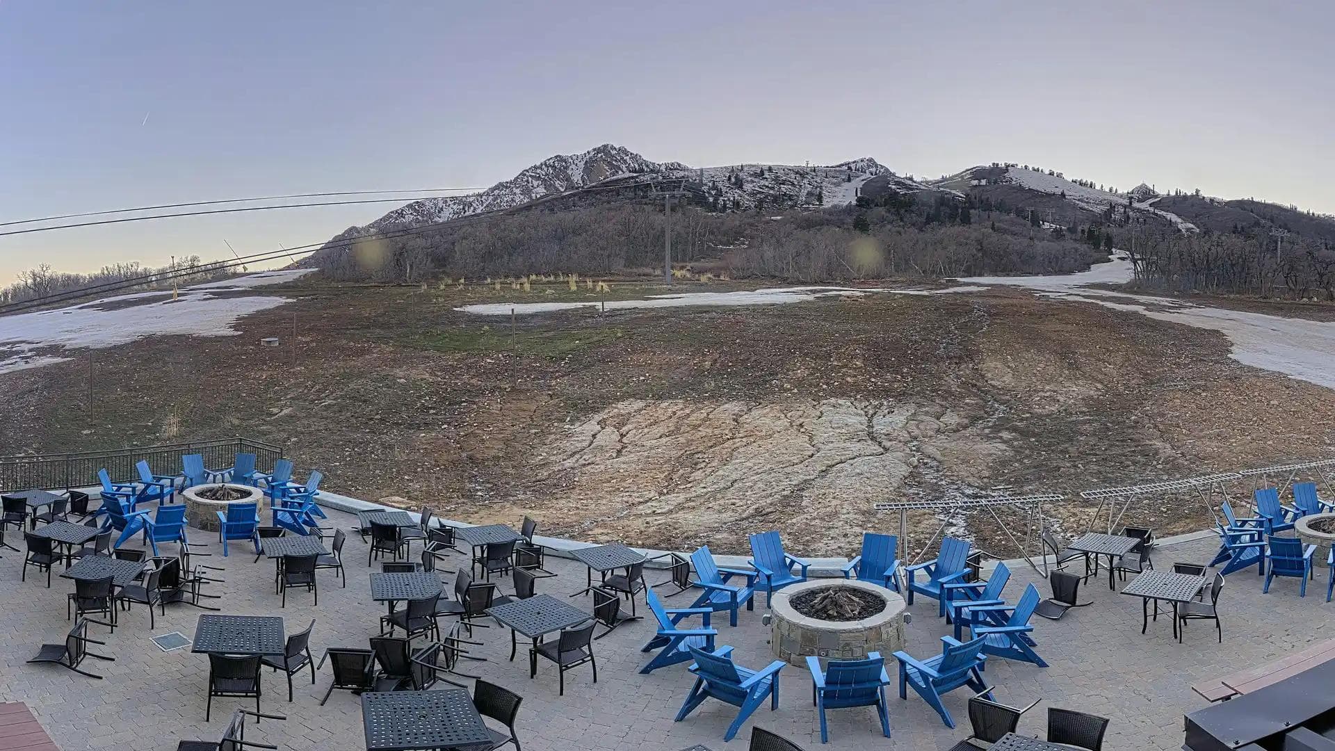 The live webcam shows just how little snow is at Snowbasin resort.