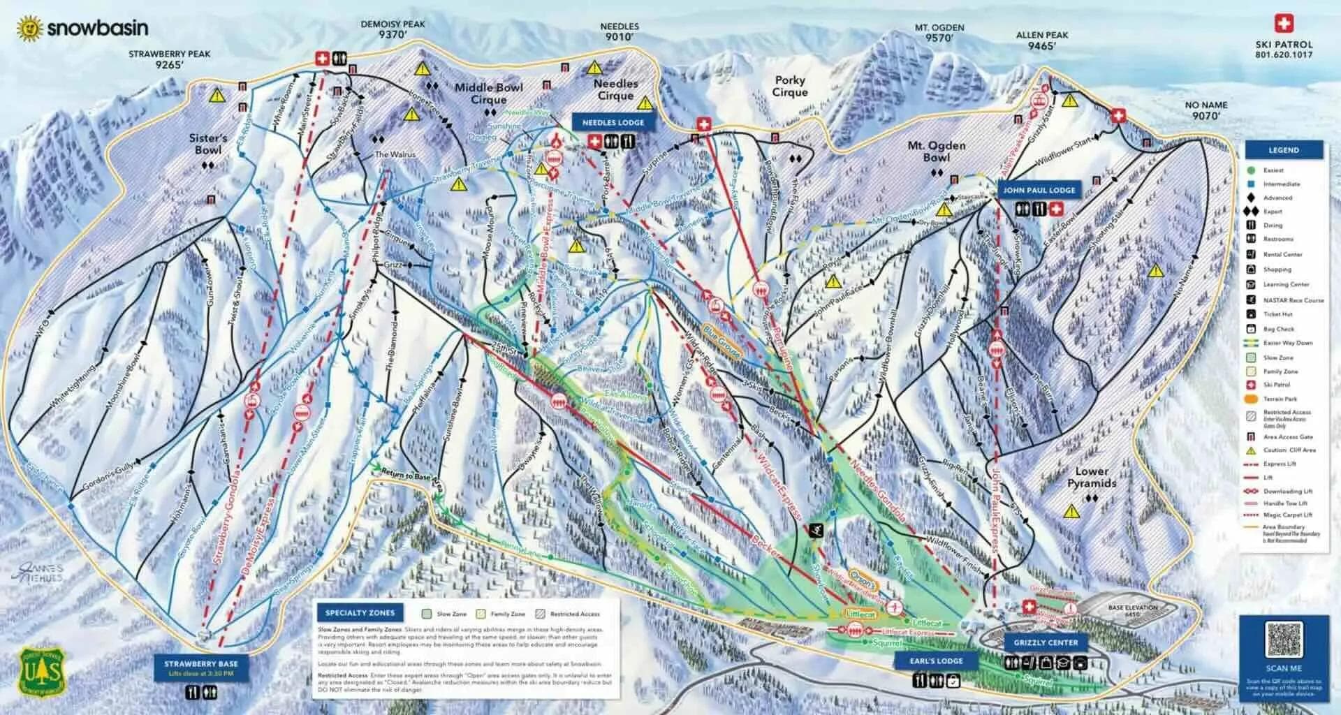 Snowbasin Trail Map