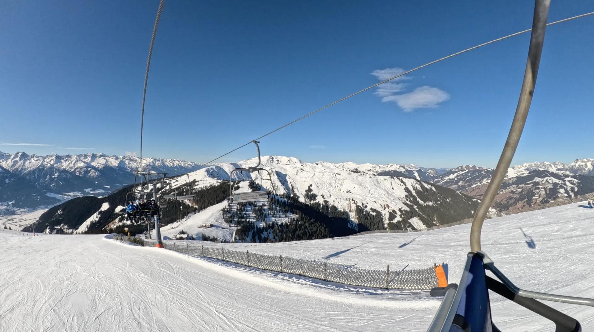 Looking back from the existing lift towards Saalbach Hinterglemm.