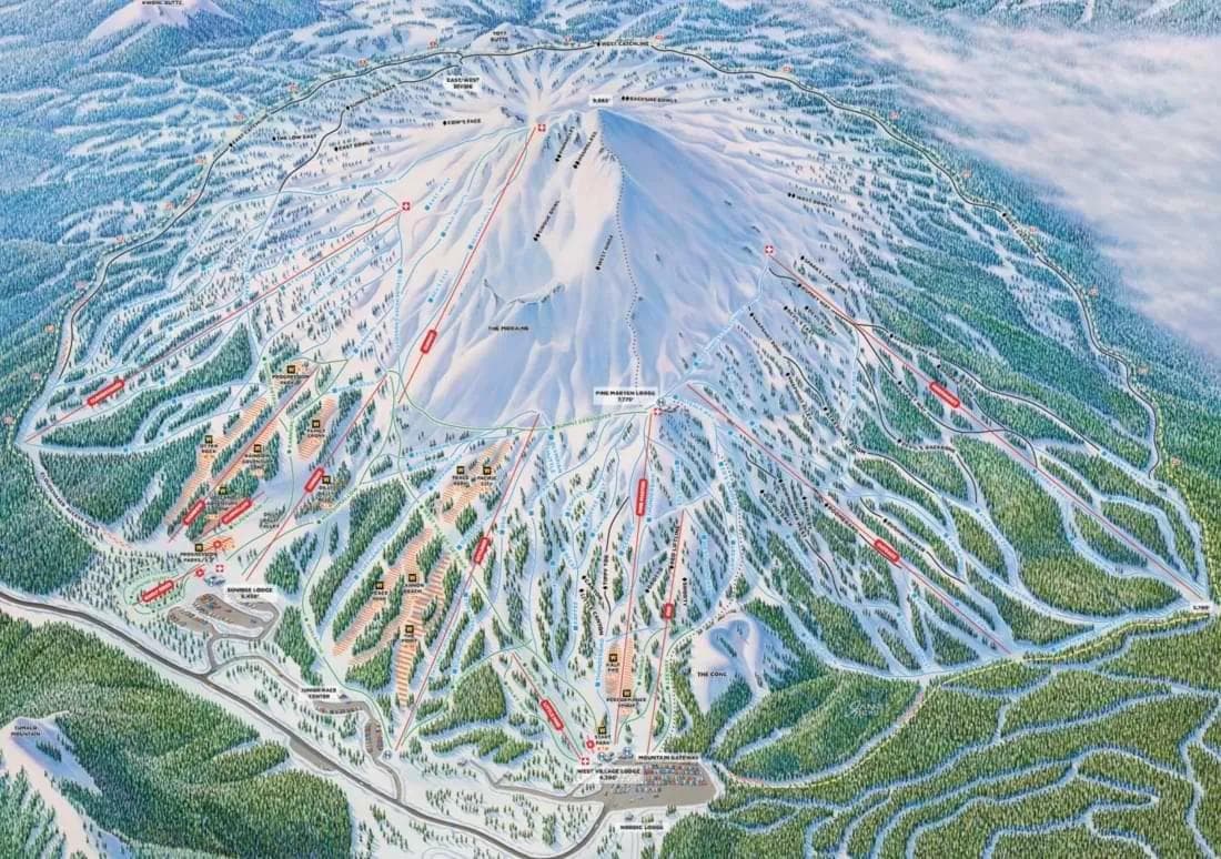 Mt Bachelor Trail Map