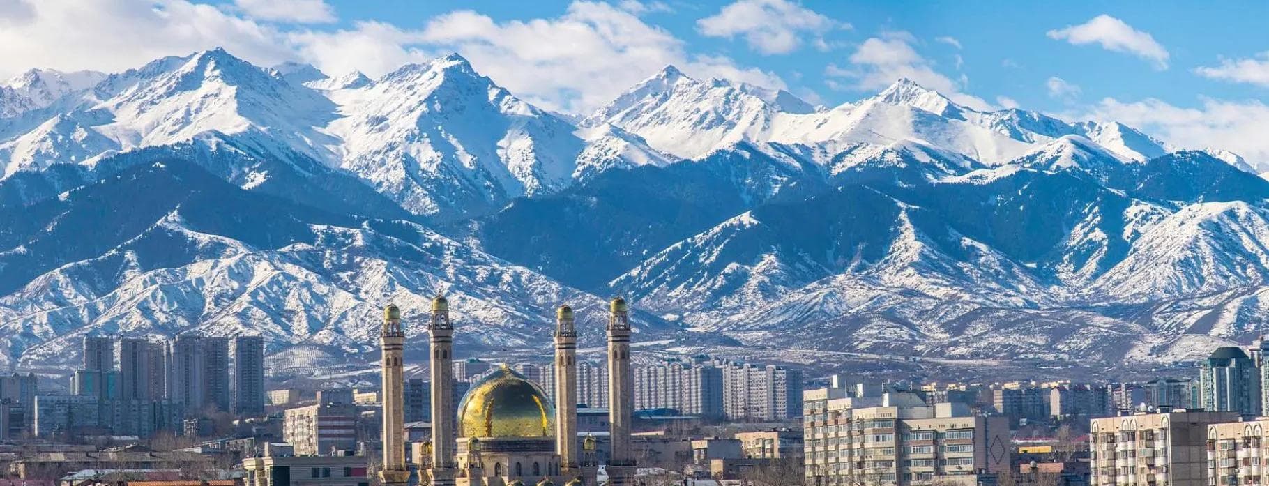 The mountains behind Almaty is where the new resort will be located.